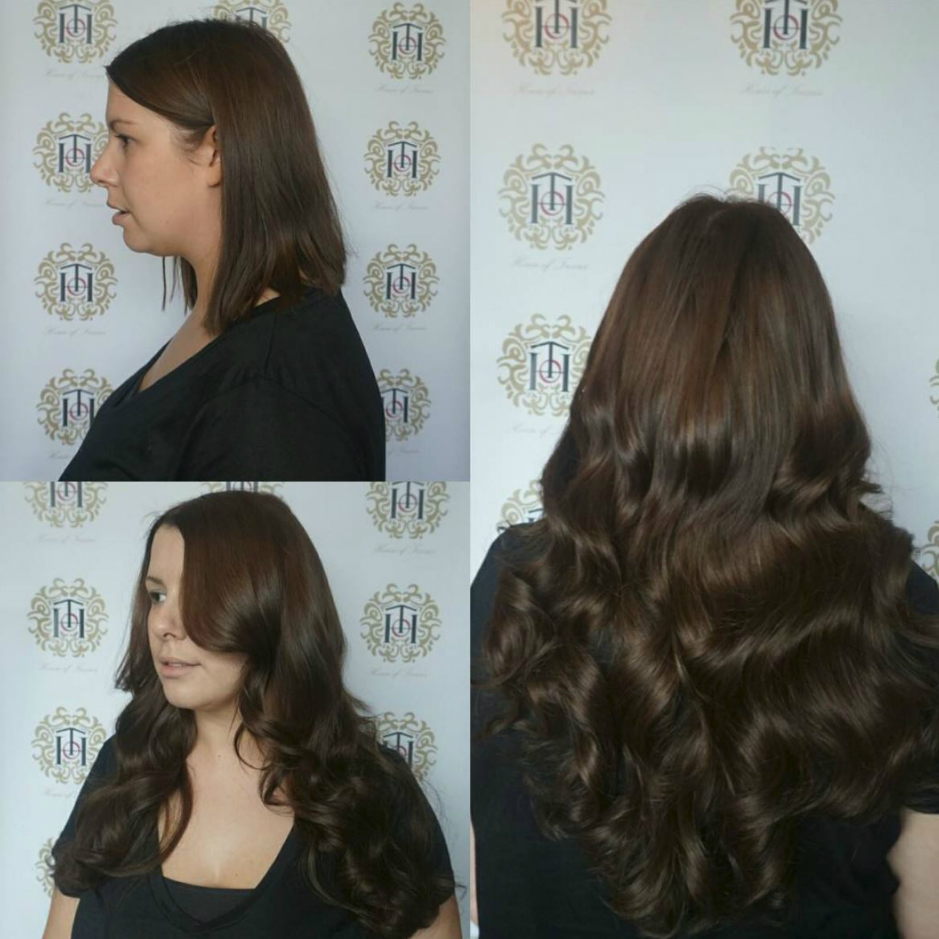 Brown curly hair extension - house of tresses